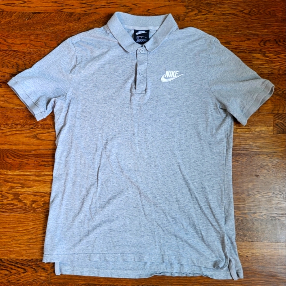Nike Medium Short Sleeve Gray Polo